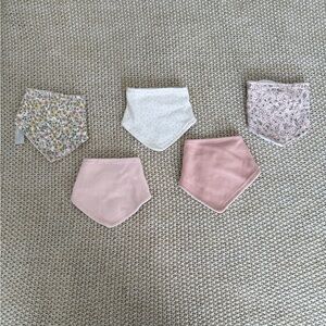 Chickpea Pink and Floral Kids Bibs Set